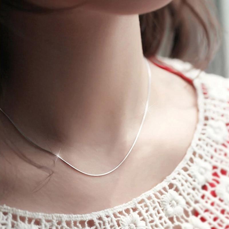 Delilah 925 Sterling Silver Chain Necklace-Necklaces-Kirijewels.com-40cm (16inch)-silver-Kirijewels.com