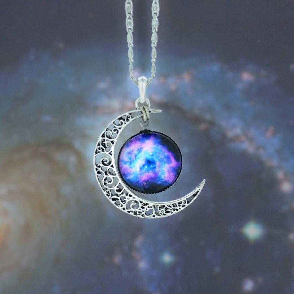 Free Moon Galaxy Collares Necklace-Pendant Necklaces-Kirijewels.com-8-Kirijewels.com