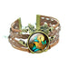 Bronze Leather Butterfly Bracelet-Charm Bracelets-Kirijewels.com-Triple Turquoise-Kirijewels.com