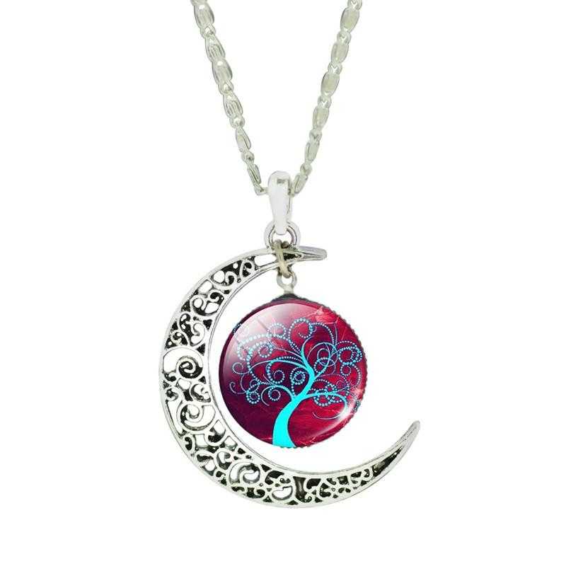 FREE Moon Tree Pendant Necklace-Necklace-Kirijewels.com-Purple & Green-Kirijewels.com