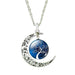 Moon Tree Pendant Necklace-Necklace-Kirijewels.com-Blue & White-Kirijewels.com