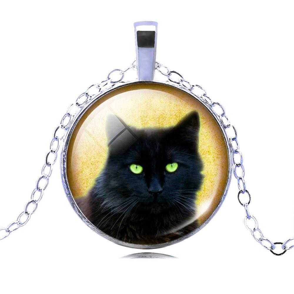 Cute Cat Necklace-Necklace-Kirijewels.com-Black IB3058-Kirijewels.com
