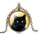 Cute Cat Necklace-Necklace-Kirijewels.com-Black IB3047-Kirijewels.com