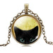 Cute Cat Necklace-Necklace-Kirijewels.com-Black IB3051-Kirijewels.com