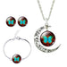 Moon Butterfly Set-Jewelry Sets-Kirijewels.com-Dark Brown SET0090-Kirijewels.com