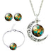Moon Butterfly Set-Jewelry Sets-Kirijewels.com-Triple Turquoise SET0091-Kirijewels.com