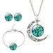 Romantic Moon Tree Jewelry Set-Jewelry Set-Kirijewels.com-green 2-Kirijewels.com
