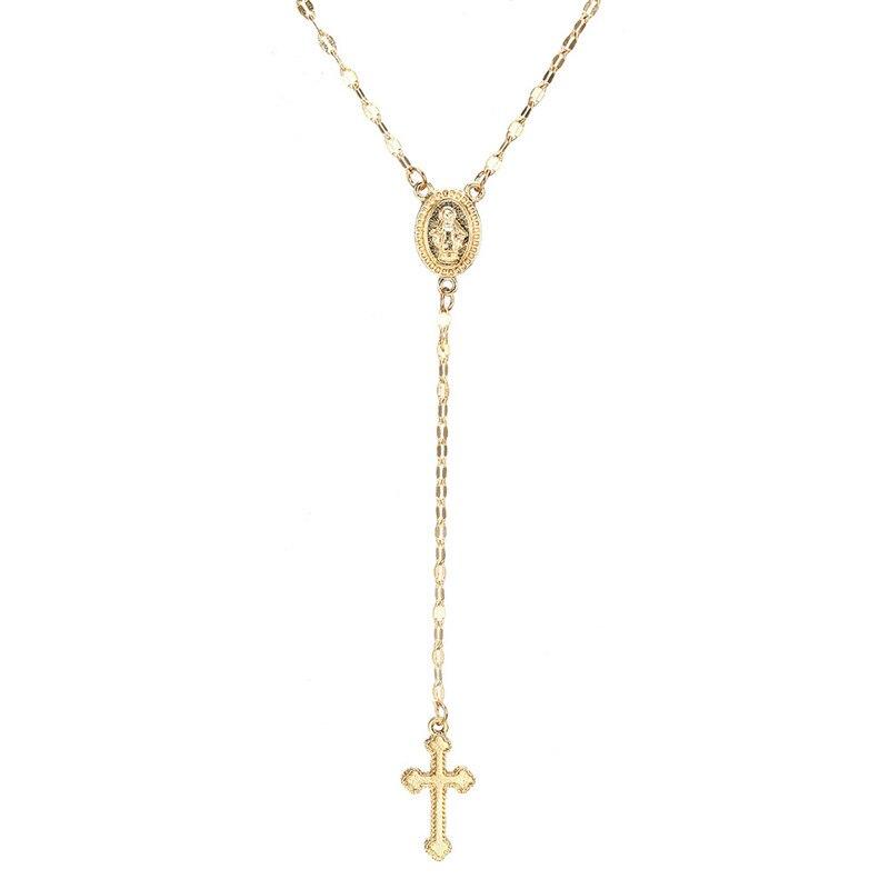 Bohemia Virgin Mary Coin Chain Necklace - Kirijewels.com