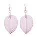 Natural Real Leaf Earrings-Drop Earrings-Kirijewels.com-Pink-Kirijewels.com