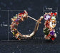 LOWAY Flower Cubic Zirconia Earrings-Stud Earrings-Kirijewels.com-Rose Colorful-Kirijewels.com