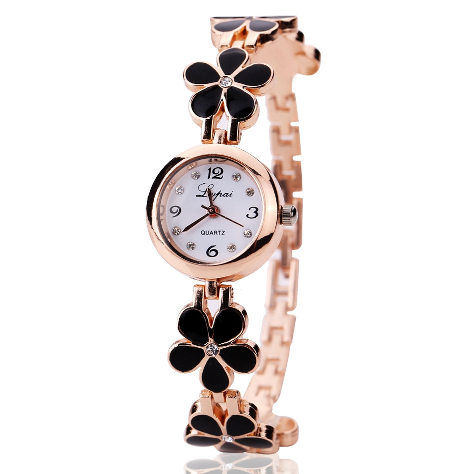 Crystal Rhinestone Embellished Bracelet Watch (Rose Gold) – Rosemarie  Collections