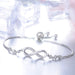 Infinity Eight Cubic Zirconia Adjustable Charm Bracelet-Charm Bracelets-Kirijewels.com-GOLD Color-Kirijewels.com