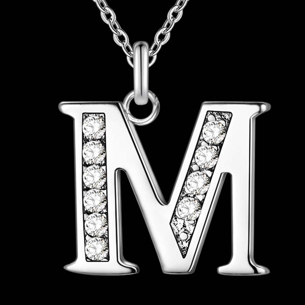 Alphabet Personalized Charm Pendant Necklace-Chain Necklaces-Kirijewels.com-M-Kirijewels.com