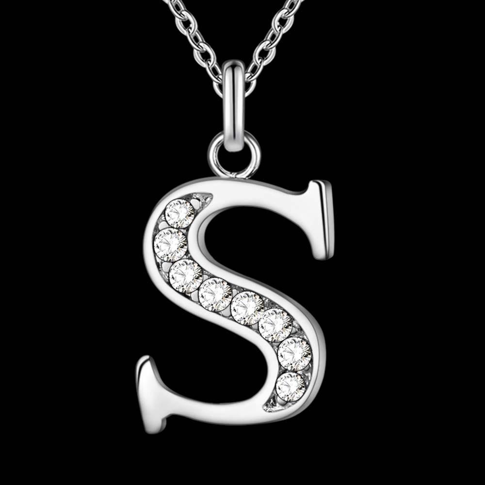 Alphabet Personalized Charm Pendant Necklace-Chain Necklaces-Kirijewels.com-S-Kirijewels.com