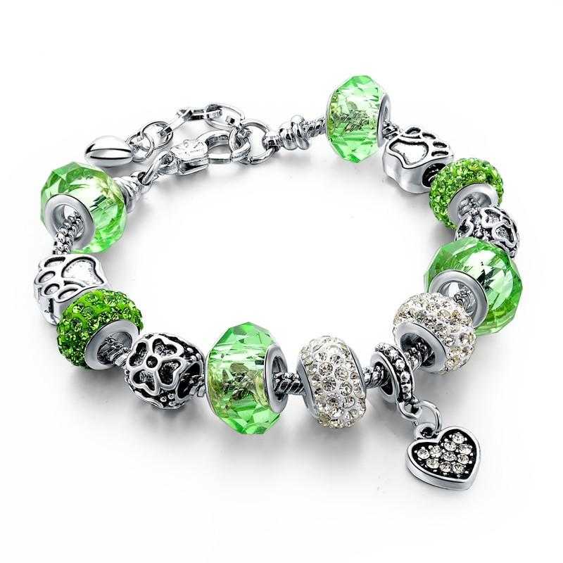 Free Charm Beads Bracelet-Bracelet-Kirijewels.com-056 green-Kirijewels.com