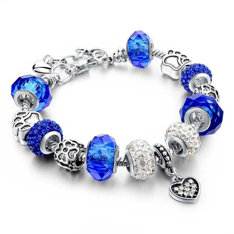 Free Charm Beads Bracelet-Bracelet-Kirijewels.com-056 blue-Kirijewels.com