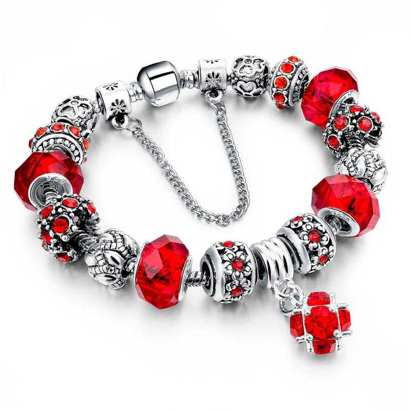 Free Charm Beads Bracelet-Bracelet-Kirijewels.com-056 red-Kirijewels.com