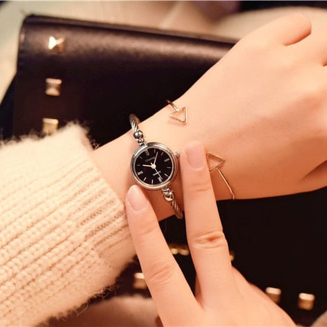 Emy Stainless Steel Quartz Wristwatch