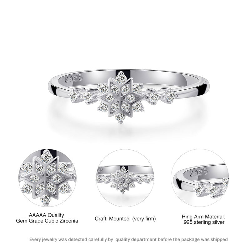 Eight Hearts Eight Arrows Sterling Silver Snowflake Ring