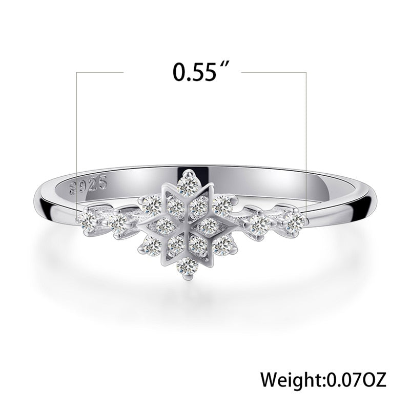 Eight Hearts Eight Arrows Sterling Silver Snowflake Ring