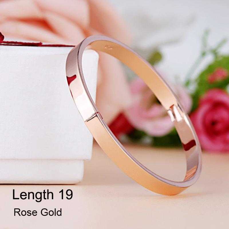 Free Luxury Stainless Steel Cuff Bracelet-Bracelet-Kirijewels.com-Style 2 Rose Gold 19-Kirijewels.com