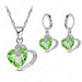 Lady's Heart 925 Sterling Silver Cubic Zirconia Jewelry Set - Kirijewels.com