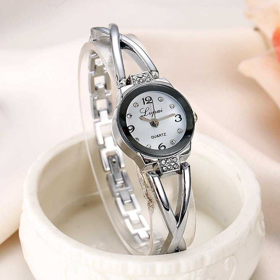 Round Quartz Analog Bracelet Wristwatch-Watch-Kirijewels.com-Gold 717-Kirijewels.com