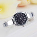 Lvpai Stainless Steel Crystal Round Wristwatch-Women's Watches-Kirijewels.com-Silver Black 2-Kirijewels.com