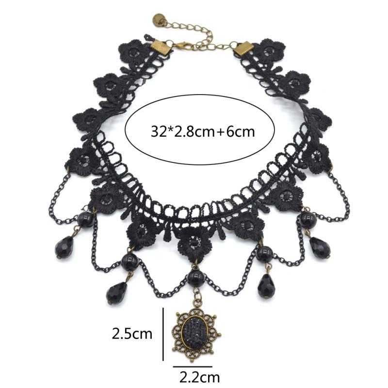 Gothic Crystal Choker Necklace-Necklace-Kirijewels.com-Type C-Kirijewels.com