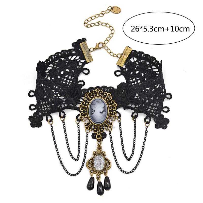 Gothic Crystal Choker Necklace-Necklace-Kirijewels.com-Type G-Kirijewels.com