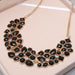 Luxury Gold Chain Stone Necklace-Choker Necklaces-Kirijewels.com-pink XL1067-Kirijewels.com