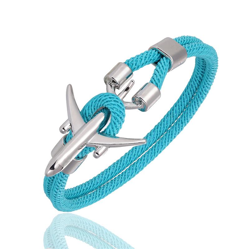 Rope Chain Anchor Airplane Bracelet - Kirijewels.com