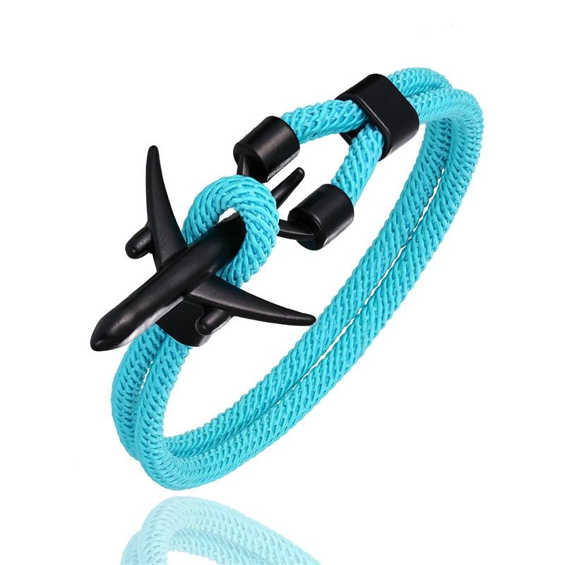 Rope Chain Anchor Airplane Bracelet - Kirijewels.com
