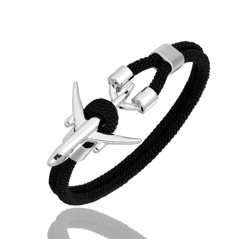 Rope Chain Anchor Airplane Bracelet - Kirijewels.com