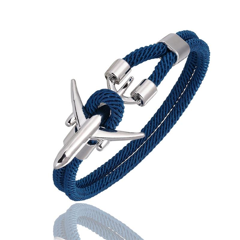 Rope Chain Anchor Airplane Bracelet - Kirijewels.com