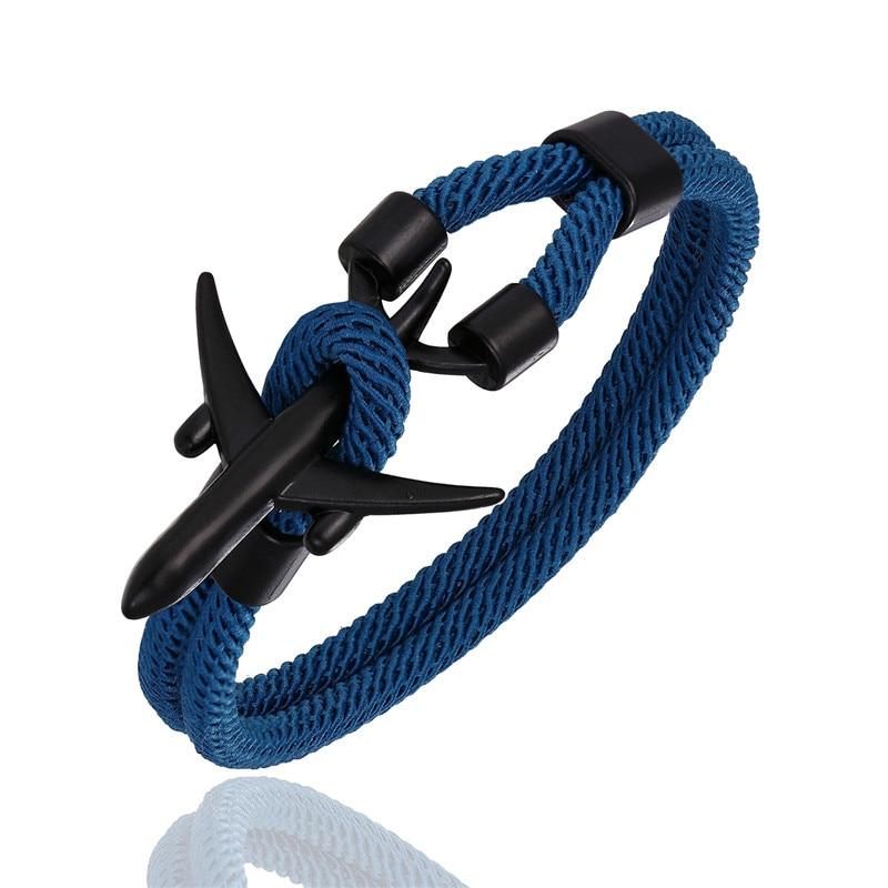 Rope Chain Anchor Airplane Bracelet - Kirijewels.com