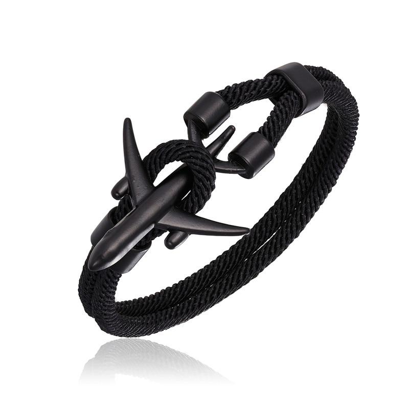 Rope Chain Anchor Airplane Bracelet - Kirijewels.com
