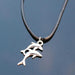 Elephant Wing Cross Love Leather Necklace-Pendant Necklaces-Kirijewels.com-N798-Kirijewels.com