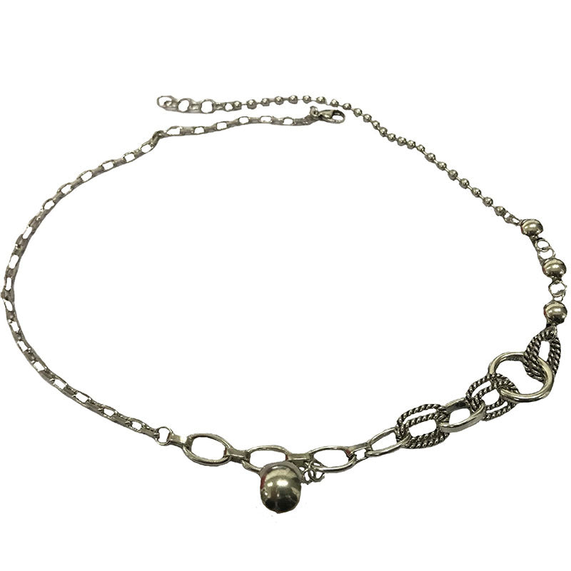 Rosa Round Bead 925 Sterling Silver Necklace