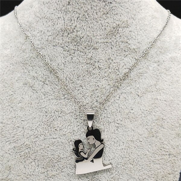 Mother & Daughter Stainless Steel Chain Necklace