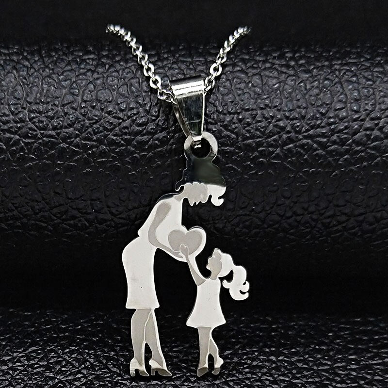 Mother & Daughter Stainless Steel Chain Necklace