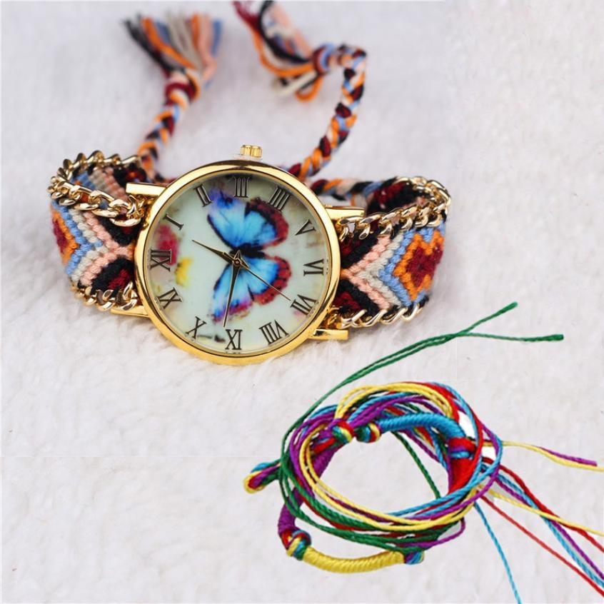 Handmade Braided Butterfly Wristwatch - Kirijewels.com