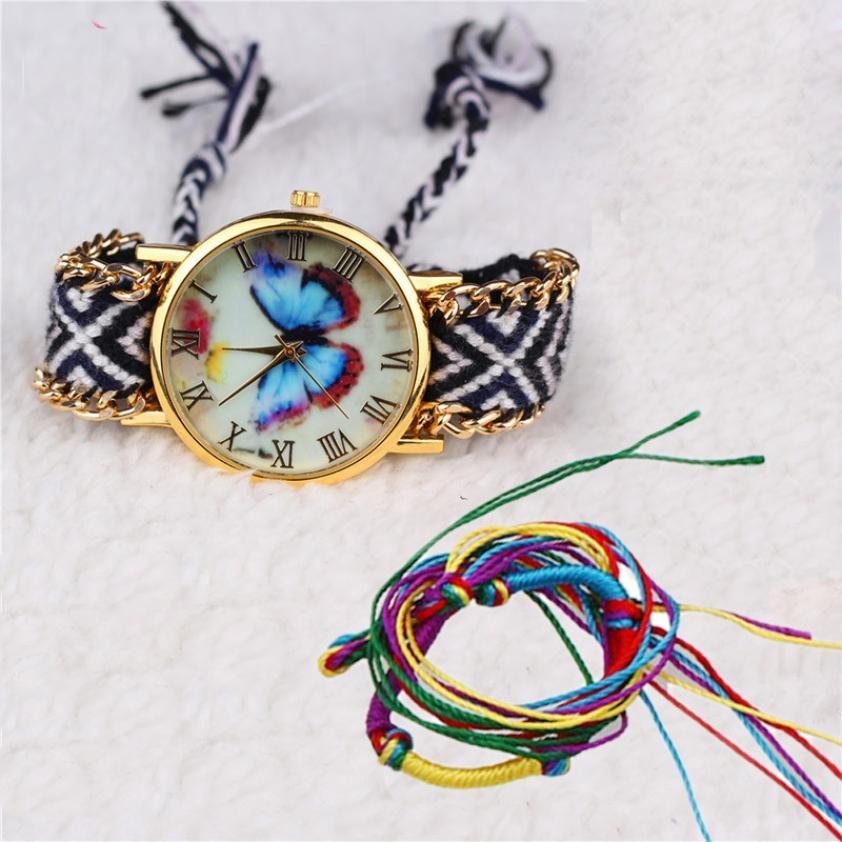 Handmade Braided Butterfly Wristwatch - Kirijewels.com