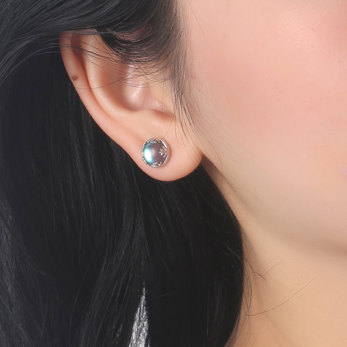 Moonlight Romantic Aurora Borealis Stud Earrings