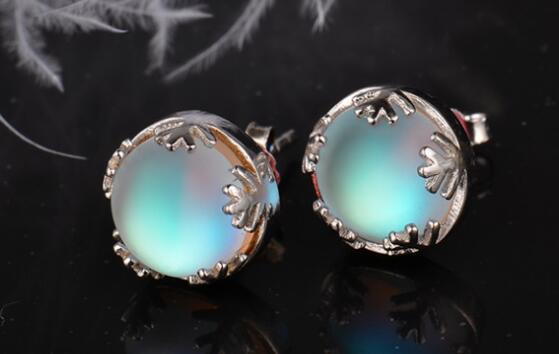 Moonlight Romantic Aurora Borealis Stud Earrings —