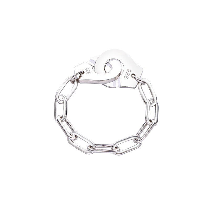 Valentine 925 Sterling Silver Handcuff Ring