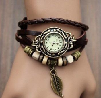 Genuine Leather Leaf Wrist Watch-Women's Watches-Kirijewels.com-Brown-Kirijewels.com