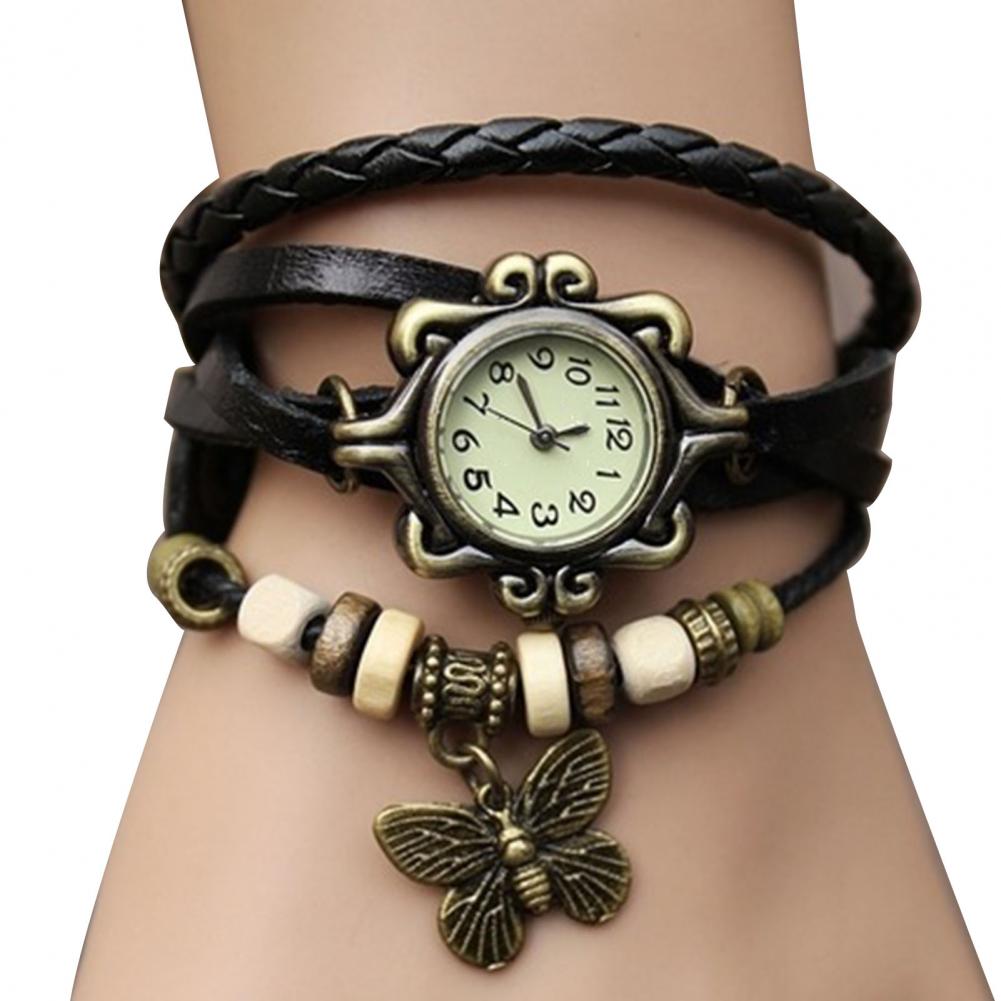 Cow Butterfly Leather Watch