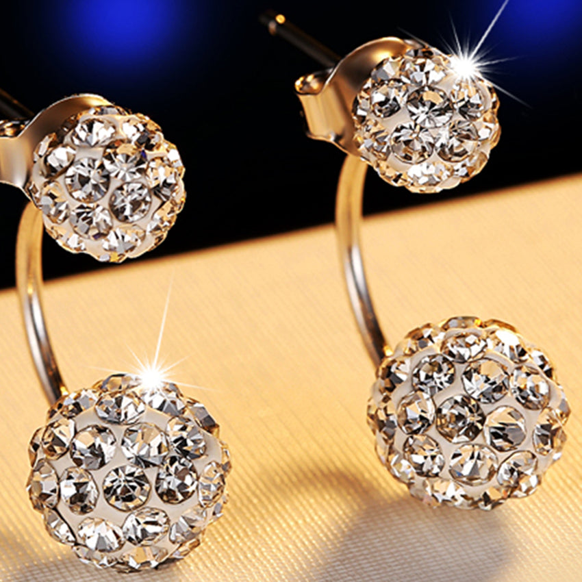 Temperament Cubic Zirconia Shambhala Stud Earrings