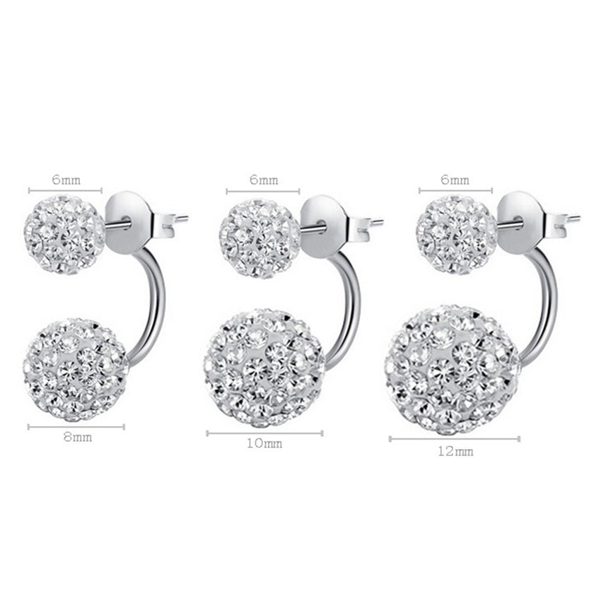 Temperament Cubic Zirconia Shambhala Stud Earrings